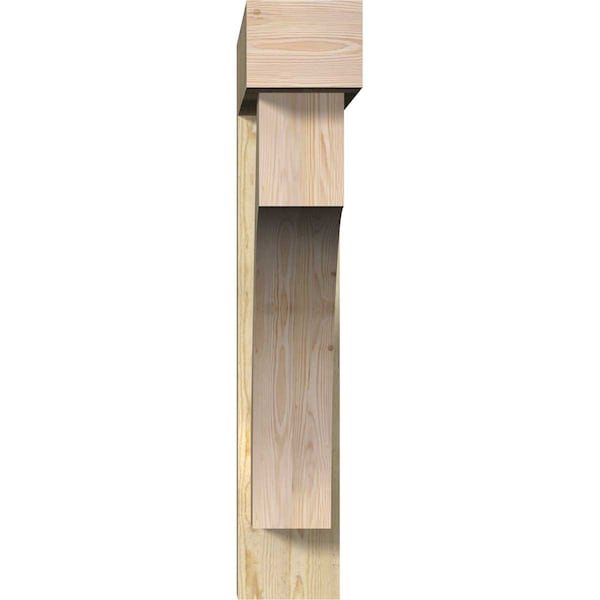 Westlake Block Rough Sawn Bracket W/ Offset Brace, Douglas Fir, 8W X 40D X 44H